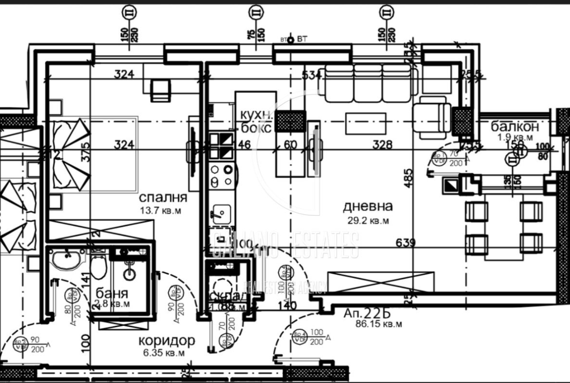 Светъл и просторен тристаен апартамент в кв. Красна поляна - 0