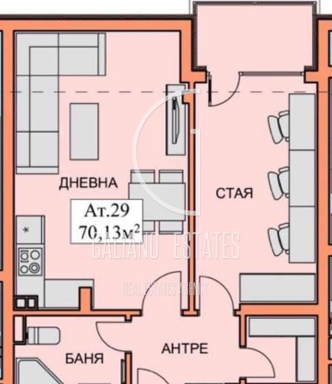 Двустаен апартамент в Центъра - 0