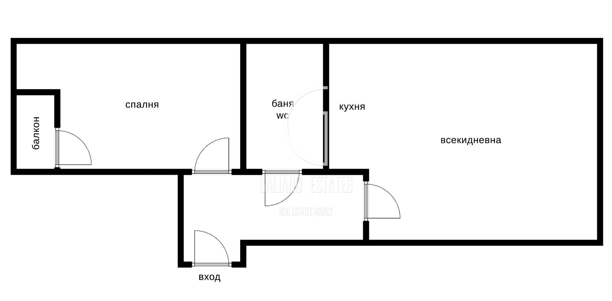 Елегантен двустаен апартамент в нова сграда - 0