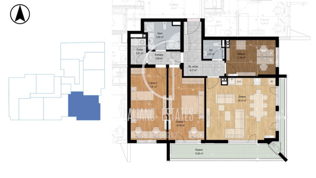 Луксозен тристаен апартамент в жк. Младост 4 - 0