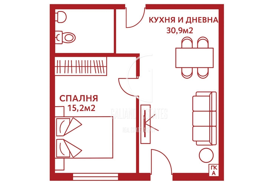 Отличен двустаен апартамент с градинска тераса в кв. Малинова долина – АКТ 16 - 0