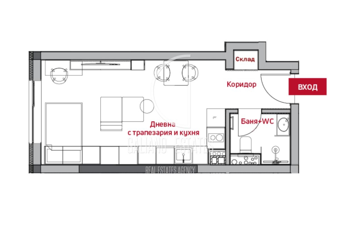 Едностаен апартамент в Центъра - 0