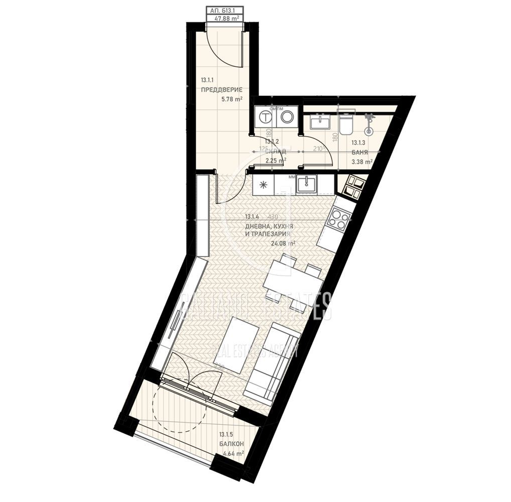 Едностаен апартамент в Овча купел 2 - 0