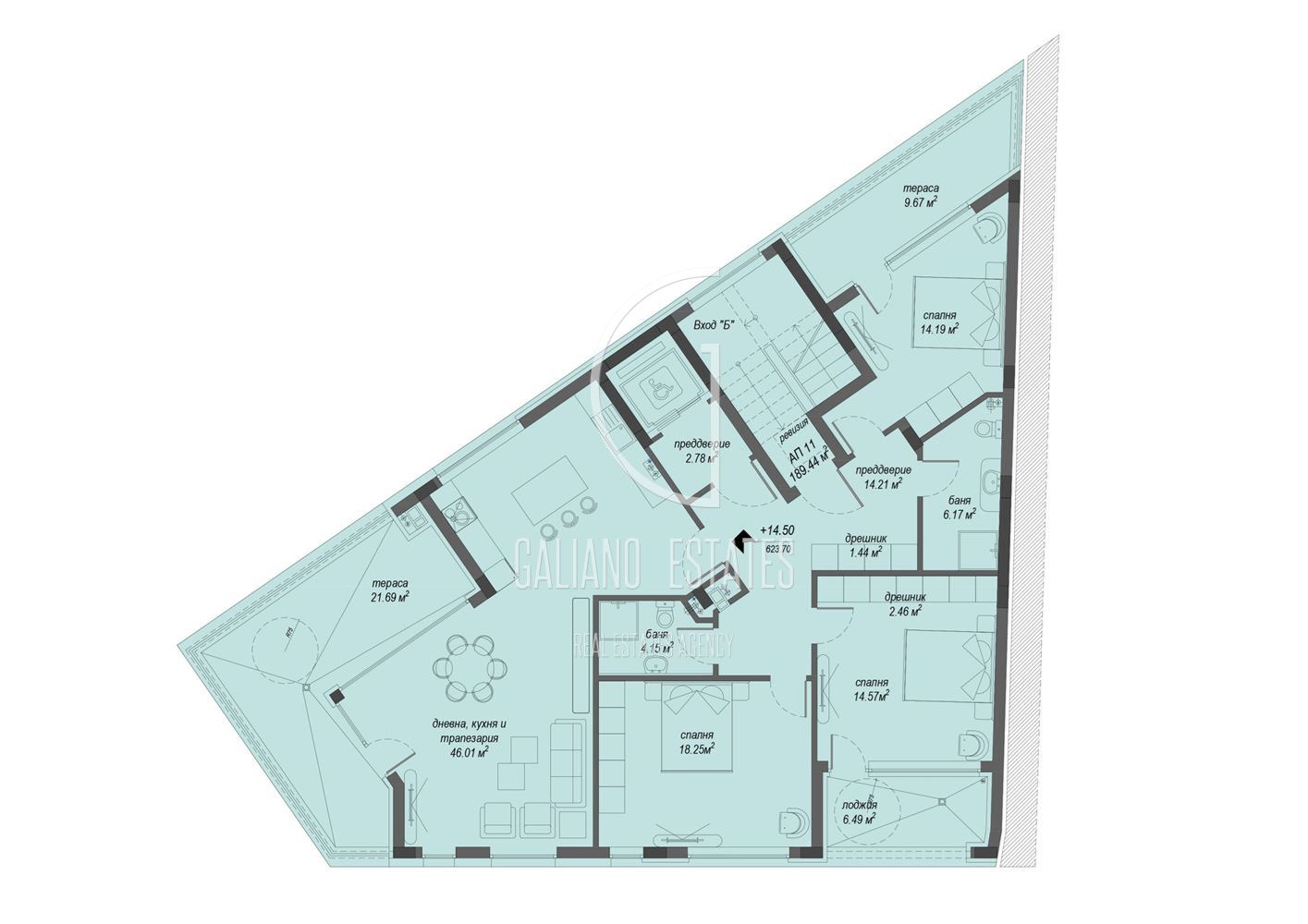 Светъл и Просторен Четиристаен до НСА - 0