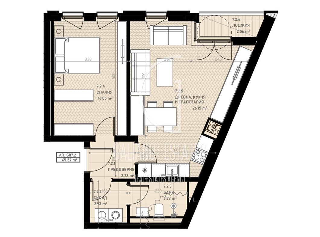 Двустаен апартамент в новострояща се сграда в кв. Овча купел 2 - 0