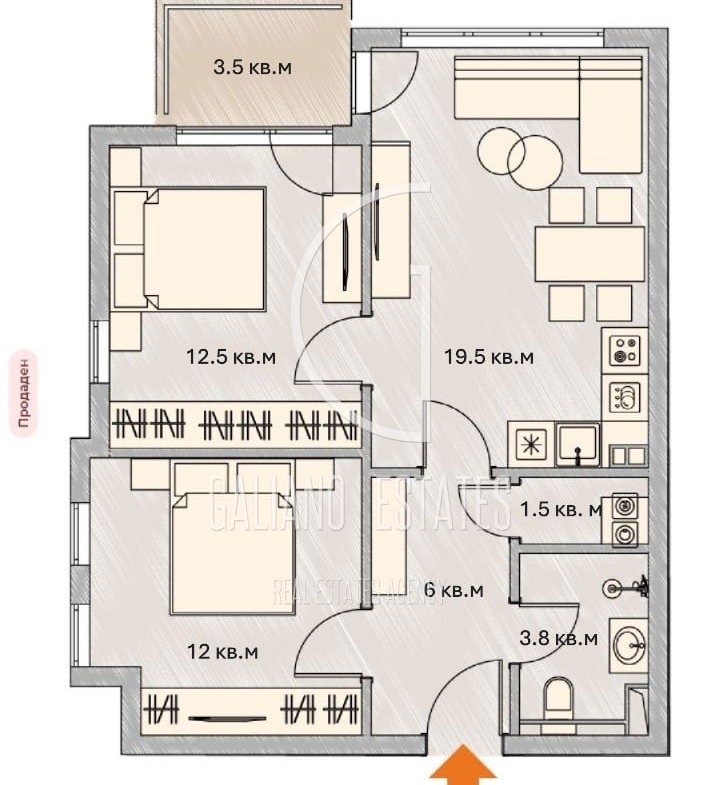 Просторен и слънчев тристаен апартмент в кв. Малинова долина - 0