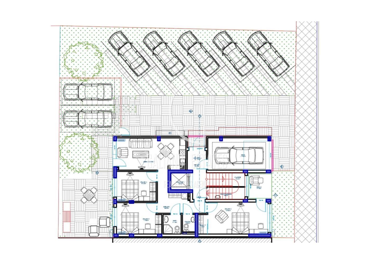 Четиристаен апартамент с двор и две паркоместа в кв. Малашевци - 0