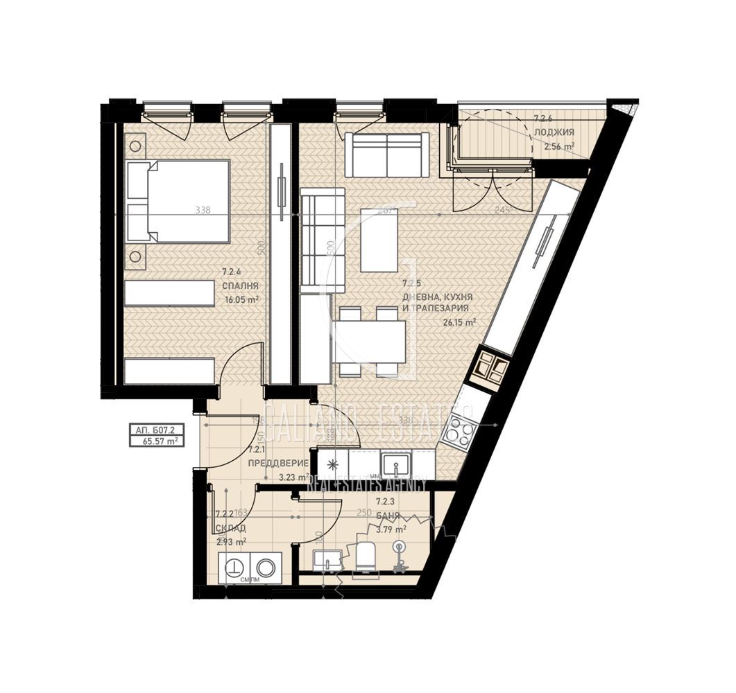 Two-room apartment in a new building in Ovcha Kupel 2-0 district Двустаен апартамент в новострояща се сграда в кв. Овча купел 2 - 0