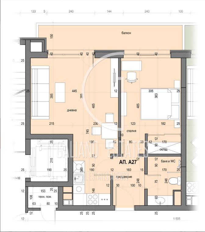 Функционален двустаен апартамент в кв. Овча Купел - 0