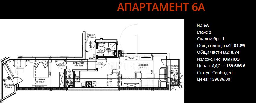 Функционален двустаен апартамент в кв. Красна поляна - 0