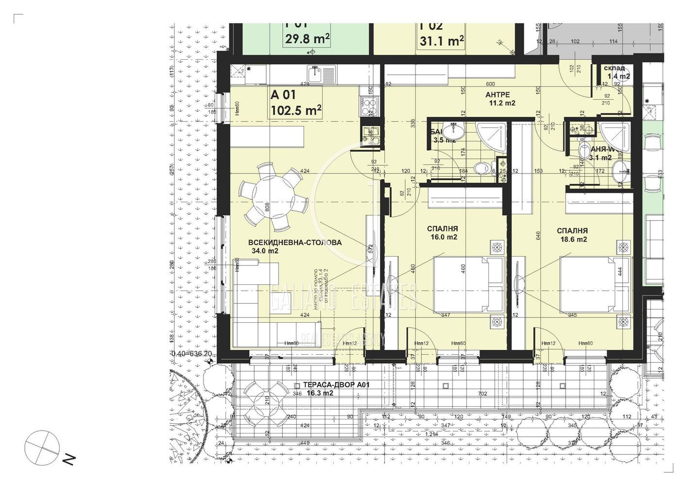 Функционален Тристаен в Малинова Долина Завършен до Ключ - 0