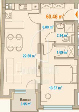 Чудесен двустаен апартамент в Зона Б19 - 0