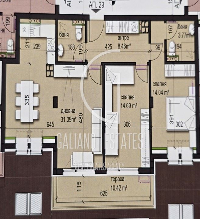 Апартамент с две спални в новострояща се сграда - 0