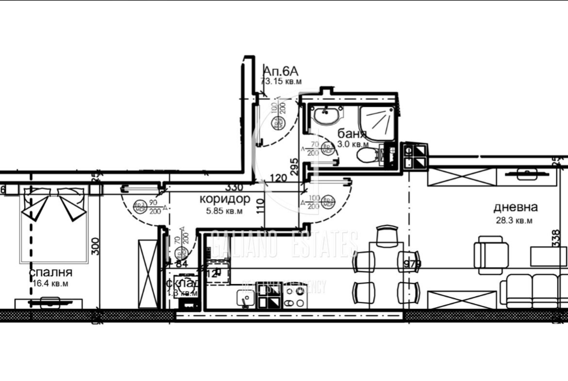 Функционален двустаен апартамент в кв. Красна поляна - 0