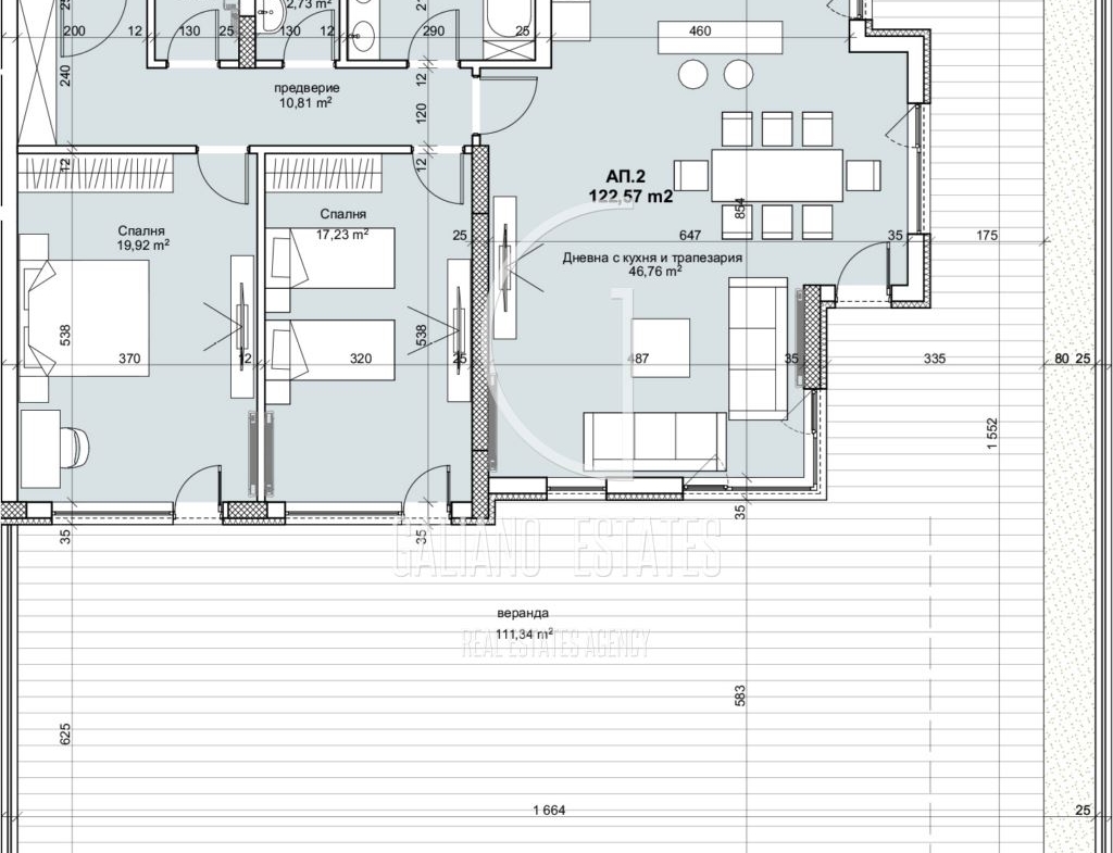 Тристаен апартамент в затворен комплекс в Лозенец - 0