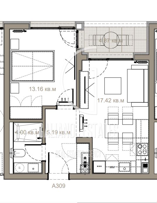 Комфортен двустаен апартамент в кв. Горубляне - 0