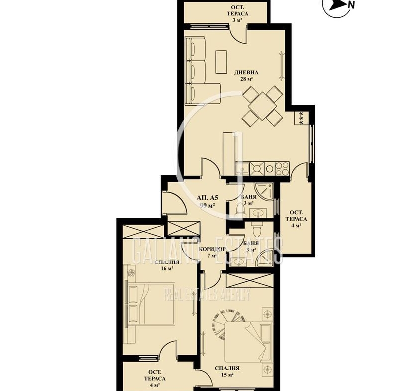 Тристаен апартамент в кв. Люлин 5 - 0