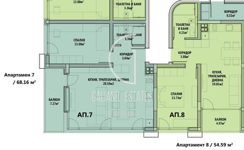 Функционален двустаен апартамент в кв. Лагера - 0