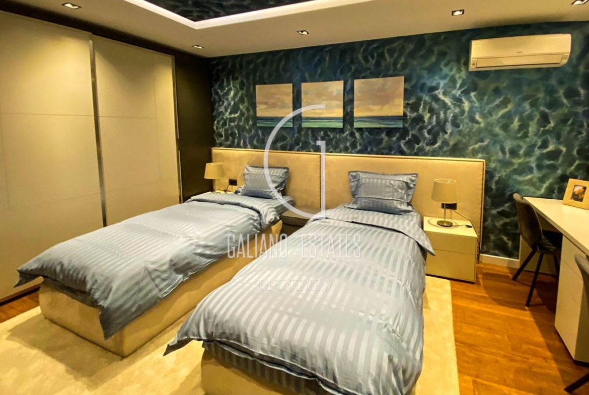 Fully furnished three-room apartment with garage for rent in Dianabad district - 0