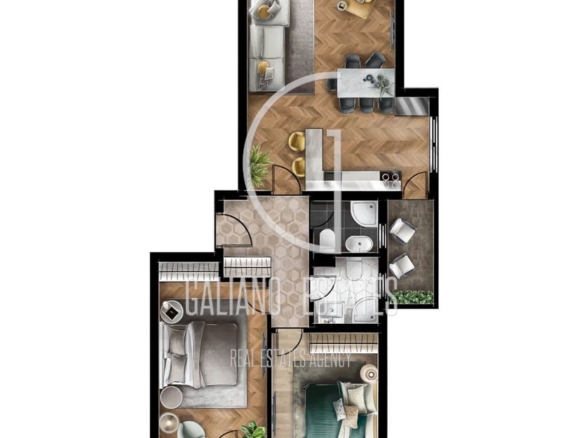 Тристаен апартамент в кв. Люлин 5 - 0