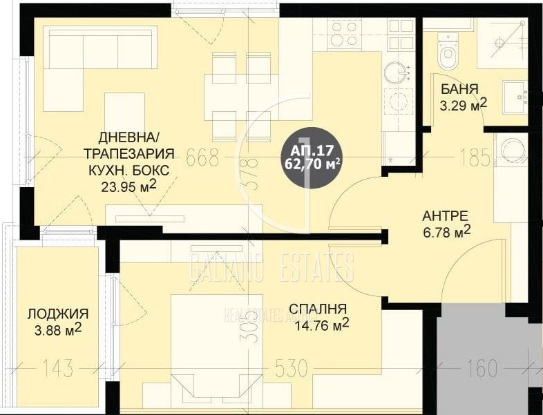 Двустаен апартамент в кв. Кръстова вада - 0