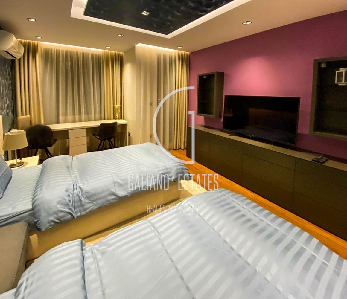 Fully furnished three-room apartment with garage for rent in Dianabad district - 0