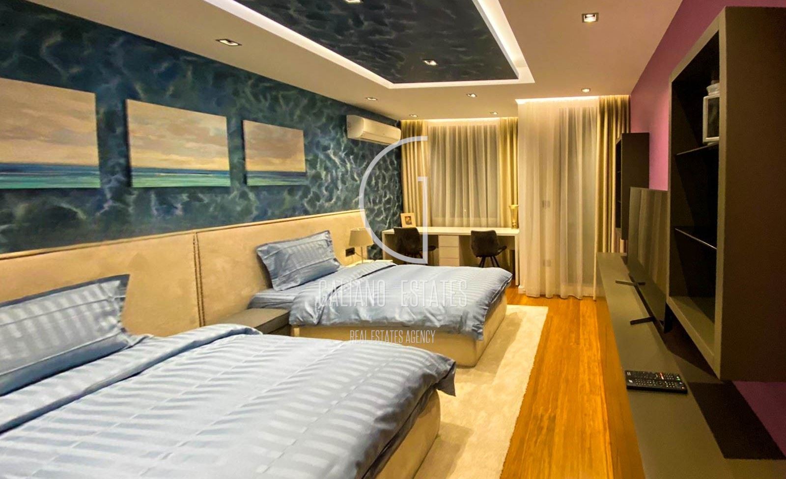 Fully furnished three-room apartment with garage for rent in Dianabad district - 0