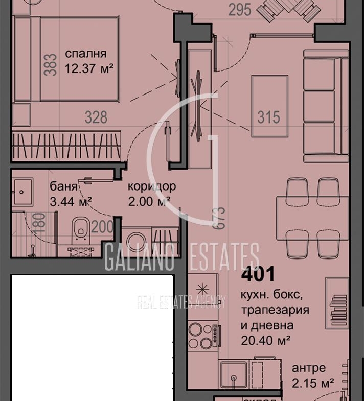 Функционален Двустаен в Малинова Долина - 0