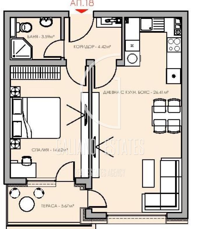 Нов Двустаен Апартамент в Овча Купел - 0