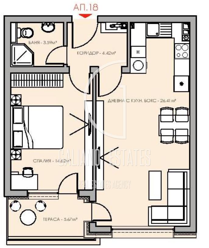 Нов Двустаен Апартамент в Овча Купел - 0