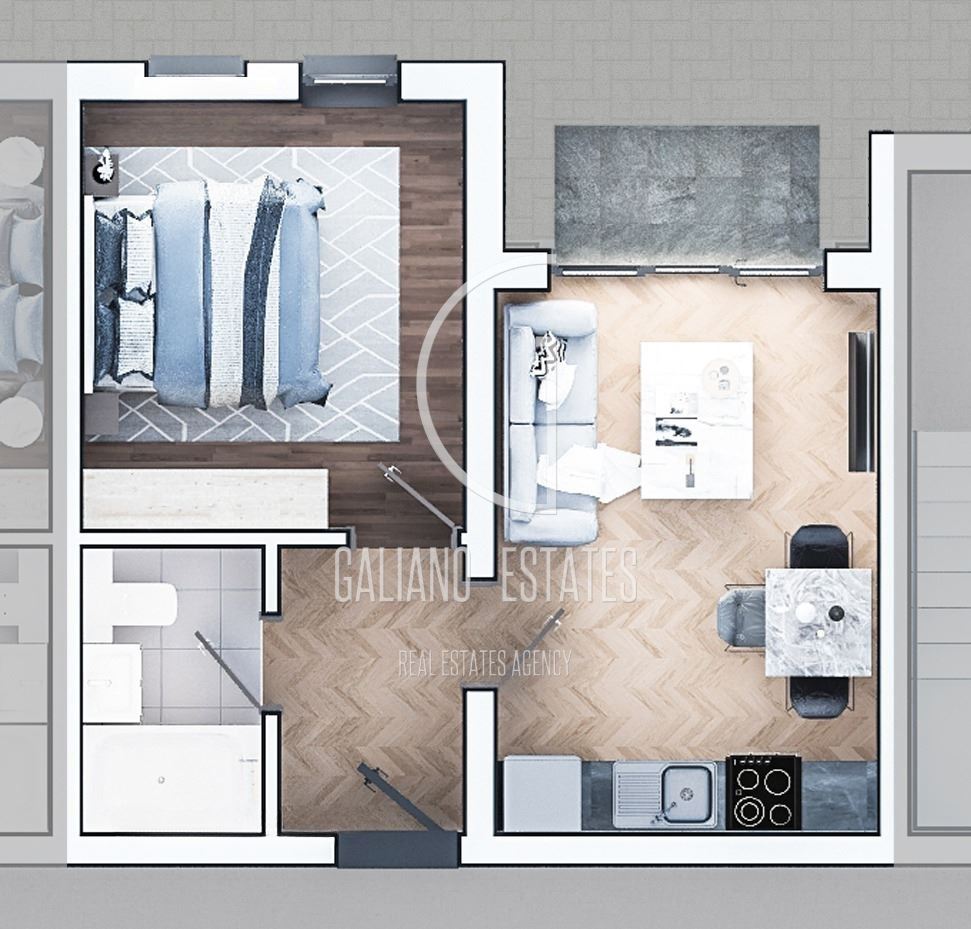 Двустаен апартамент в Зона Б-19 - 0