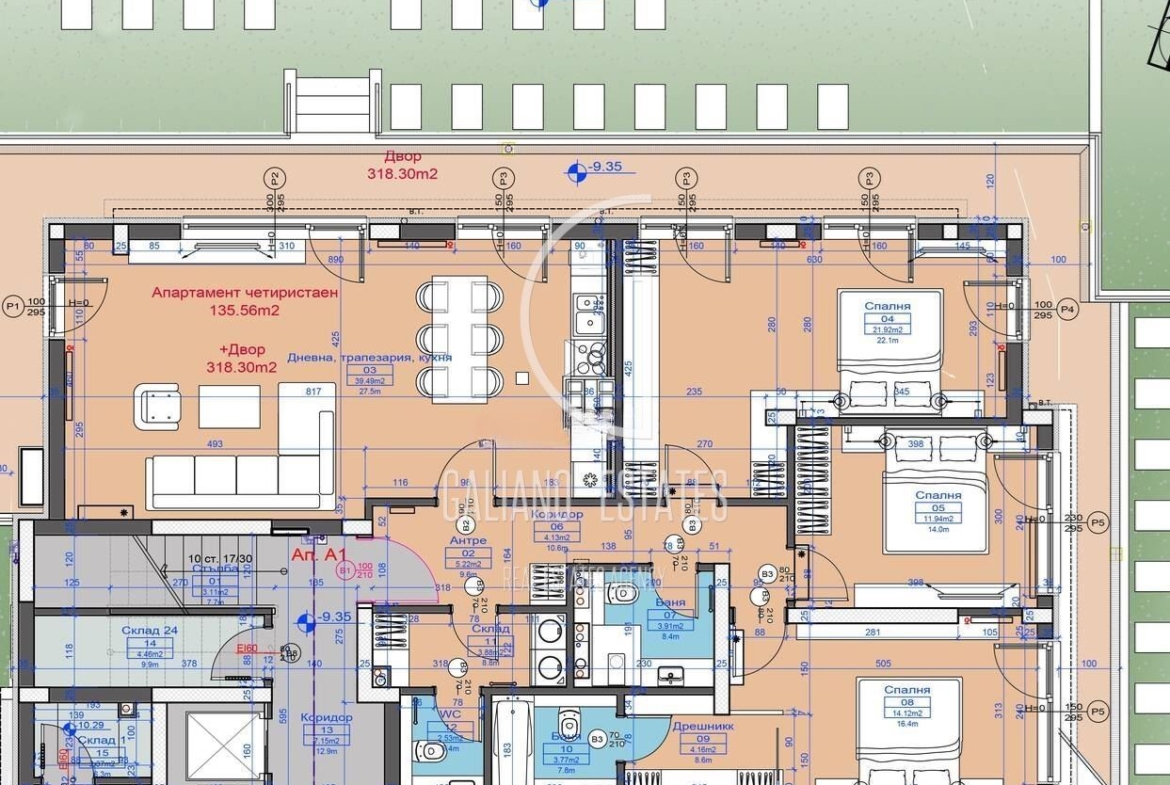 Уникален четиристаен апартамент със собствен двор в кв. Бояна - 0