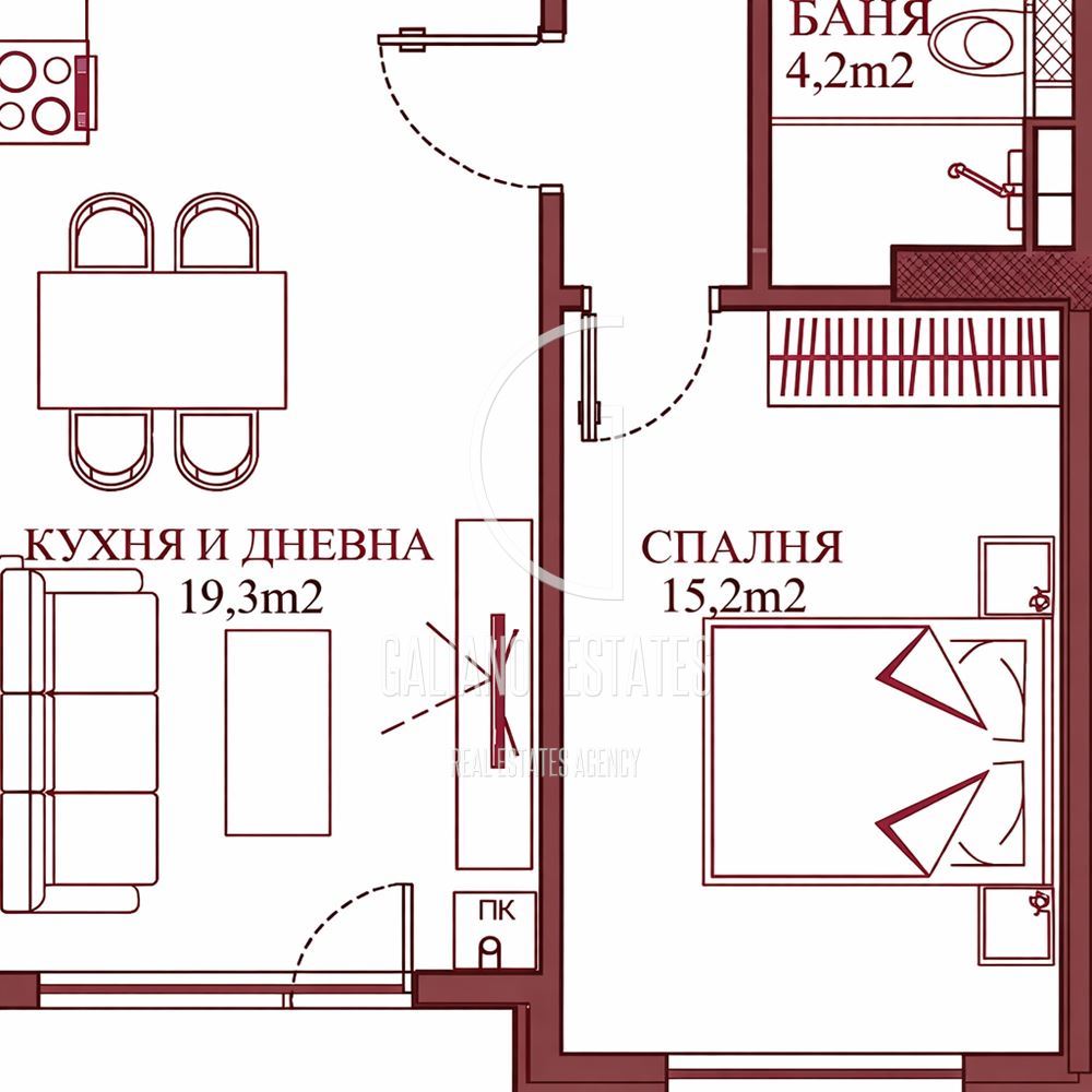 Прекрасен двустаен апартамент в кв. Малинова долина - 0