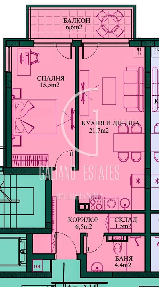 Two-room apartment with ACT 16 in the “Malinova Dolina” district - No commission!-0 Двустаен апартамент с АКТ 16 в кв. "Малинова долина" – Без комисионна! - 0